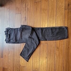 GAP High Rise Vintage Slim Jeans With Washwell, Washed Black, Size 10 Regular